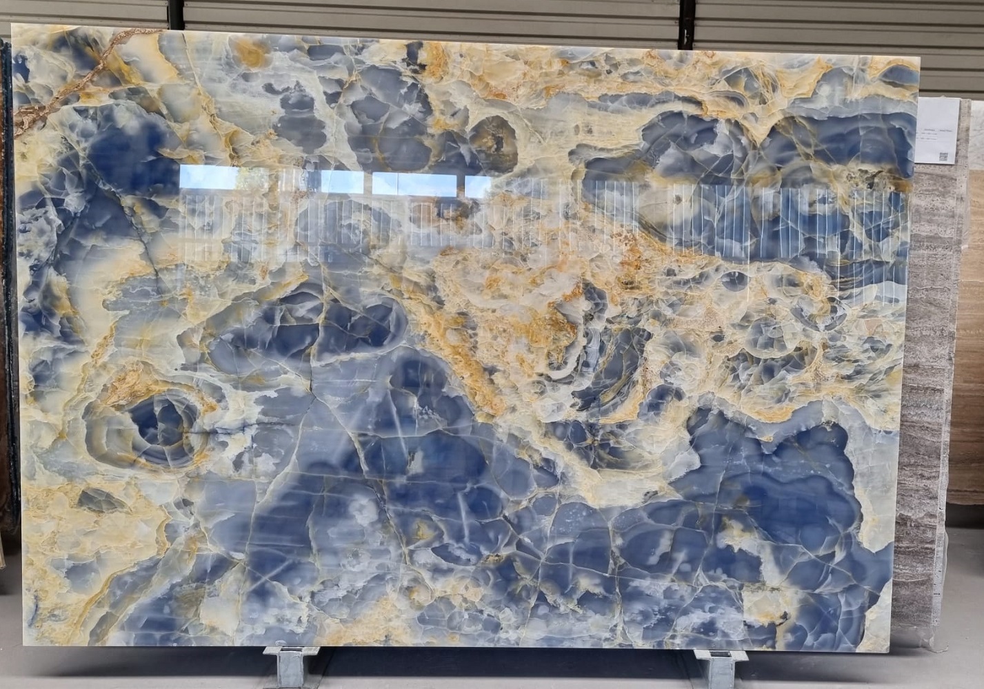 blue onyx Blue onyx Marmer Keukenblad